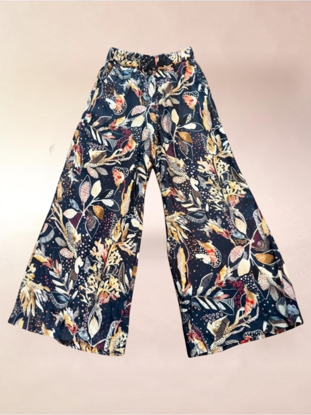New! LANHTROPY CAPE CUPRO PALAZZO PANTS NIGHT FOREST Size XS